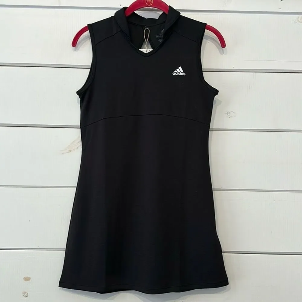 Adidas Golf Dress Sleeveless Black NEW Girls Medium Sleeveless